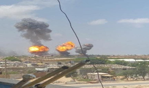  السعودية اليوم - عشرات القتلى والجرحى جرّاء الغارات المتواصلة التي يشنها الطيران الإسرائيلي على خان يونس جنوب قطاع غزة