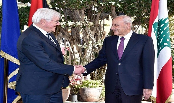  السعودية اليوم - برَي بحث تطورات الاوضاع في لبنان والمنطقة مع الرئيس الألماني